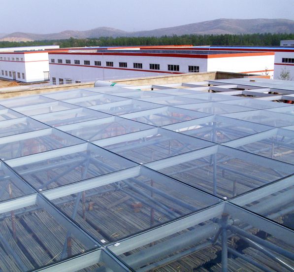 Surveying & Mapping Center Hall Flat Space Frame Structure Glass Roof