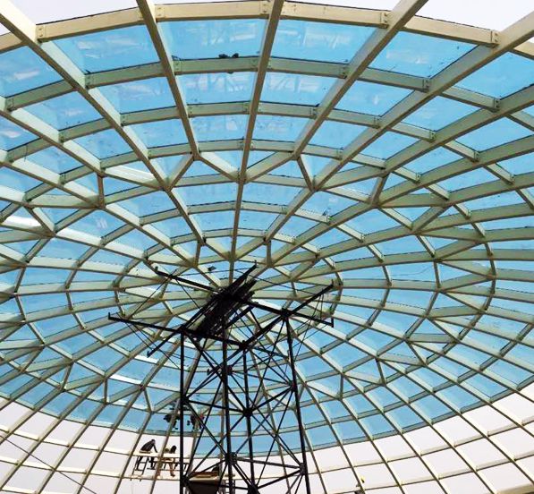 Nigeria Prefab Steel Structure Modern Church Glass Dome Roof