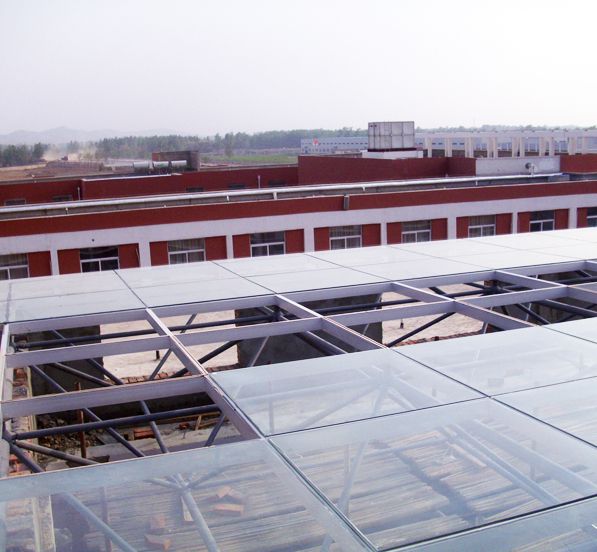 Surveying & Mapping Center Hall Flat Space Frame Structure Glass Roof