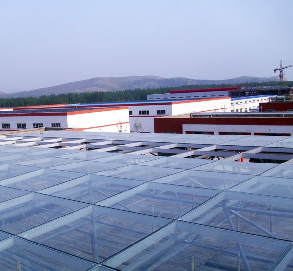 Surveying & Mapping Center Hall Flat Space Frame Structure Glass Roof