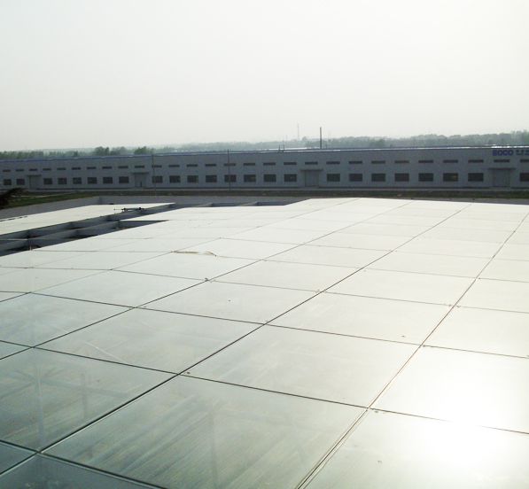 Surveying & Mapping Center Hall Flat Space Frame Structure Glass Roof