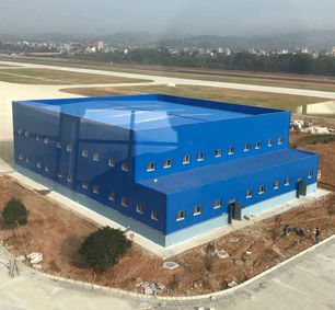 Prefabricated Steel Aircraft Hangars Shed Construction