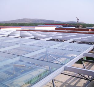 Surveying & Mapping Center Hall Flat Space Frame Structure Glass Roof