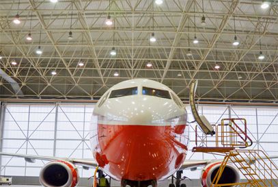 steel structure aircraft hangar