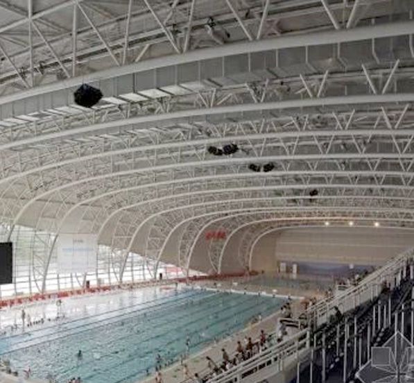 Swimming Pool Roof and Diving Hall Steel Truss Project