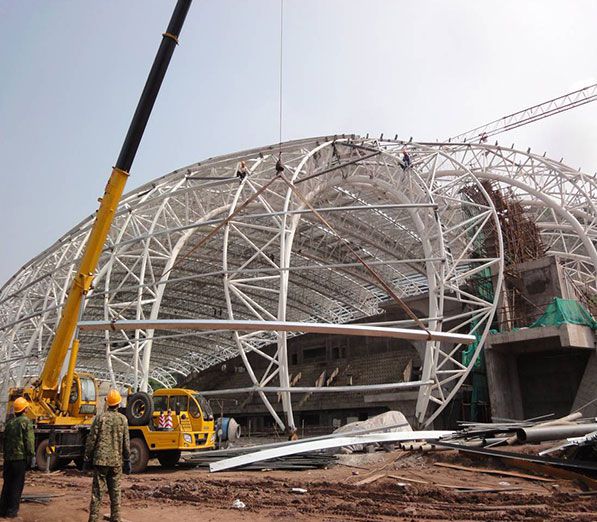 Swimming Pool Roof and Diving Hall Steel Truss Project