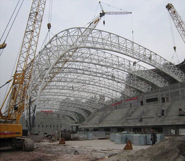 Swimming Pool Roof and Diving Hall Steel Truss Project