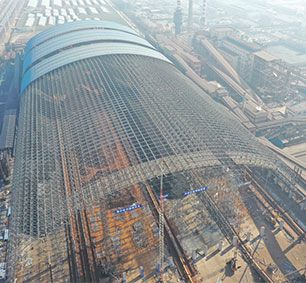 Fully Enclosed Steel Structure Raw Material Yard Project of Shandong Shouguang Juneng Tegang Co., Ltd.