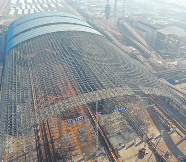 Fully Enclosed Steel Structure Raw Material Yard Project of Shandong Shouguang Juneng Tegang Co., Ltd.