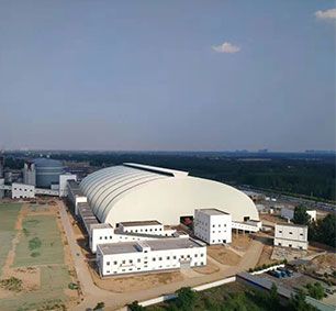 Jingneng Zhuozhou Thermal Power Plant Space Frame Roofing Project (140 meters spans )