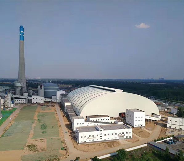 Jingneng Zhuozhou Thermal Power Plant Space Frame Roofing Project (140 meters spans )