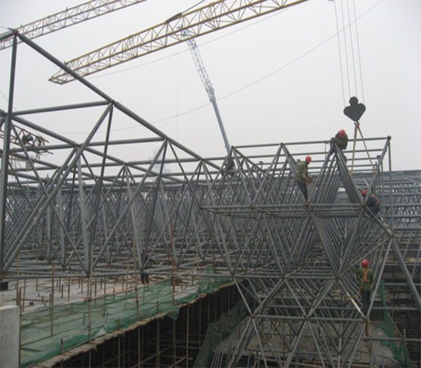 Prefabricated Gymnasium Steel Structure Space Frame Roof System Project In PuYang