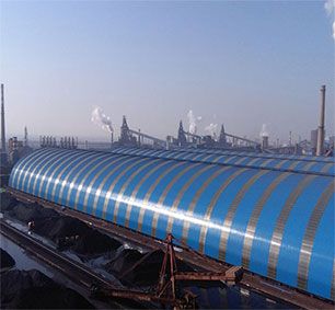 Steel Structure Space Frame Raw Material Shed Project of Cangzhou China Railway Equipment Manufacturing Materials Co., Ltd