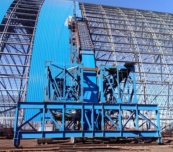 Steel Structure Space Frame Raw Material Shed Project of Cangzhou China Railway Equipment Manufacturing Materials Co., Ltd