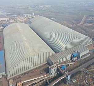 Xuzhou large-span closed steel structure space frame coal storage shed