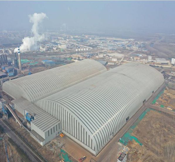 Xuzhou large-span closed steel structure space frame coal storage shed