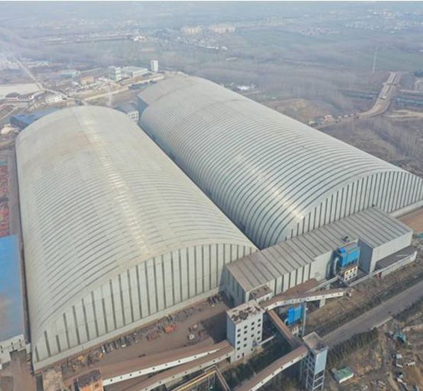 Xuzhou large-span closed steel structure space frame coal storage shed