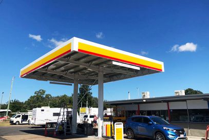 fast installation gas station canopy construction