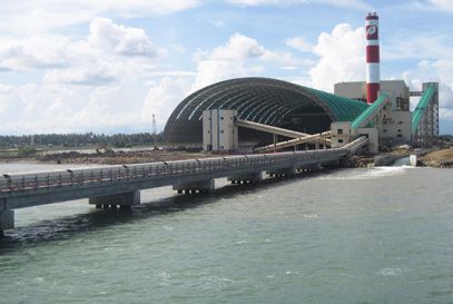 space frame coal storage roof