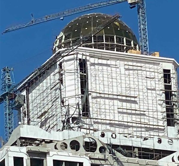 Glass Dome Roof Steel Structure Building Of Dubai’s Clock Tower