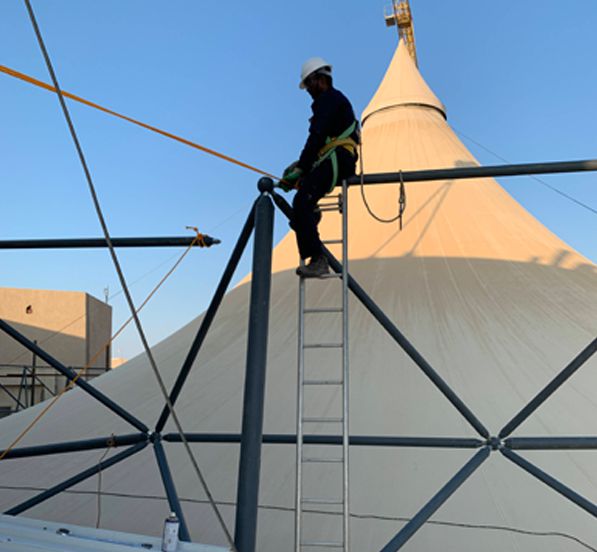 Space Frame Dome Roof Structure Shopping Mall In Dammam