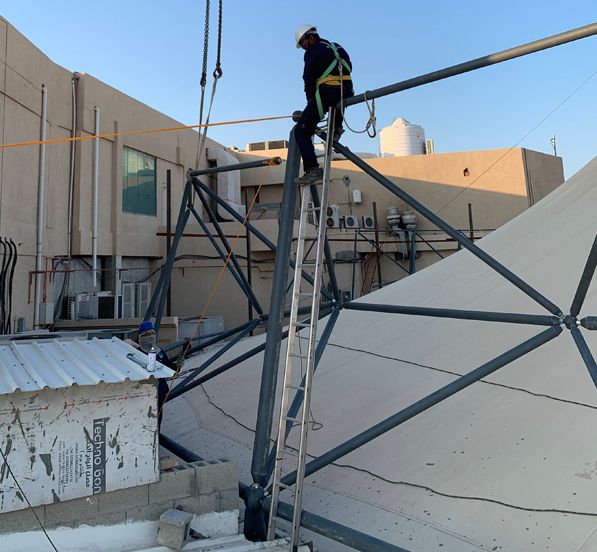 Space Frame Dome Roof Structure Shopping Mall In Dammam