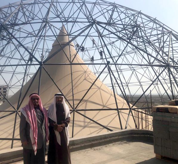 Space Frame Dome Roof Structure Shopping Mall In Dammam