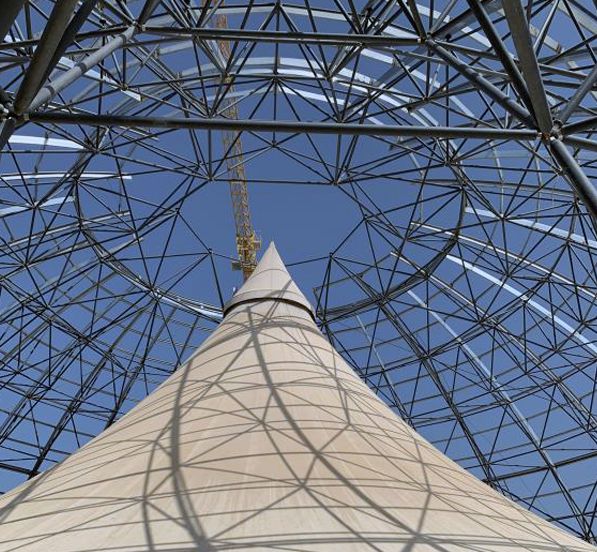 Space Frame Dome Roof Structure Shopping Mall In Dammam