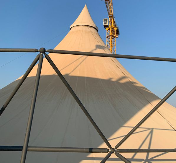 Space Frame Dome Roof Structure Shopping Mall In Dammam