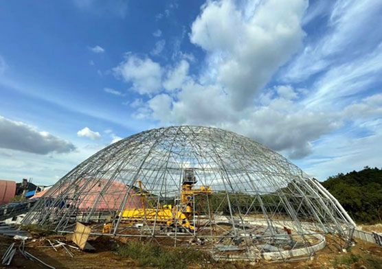 Space Frame Construction-Clinker Storage and Limestone Yard