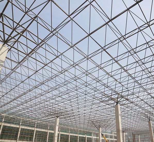 Prefab Galvanized Steel Warehouse Roof With Space Frame Design