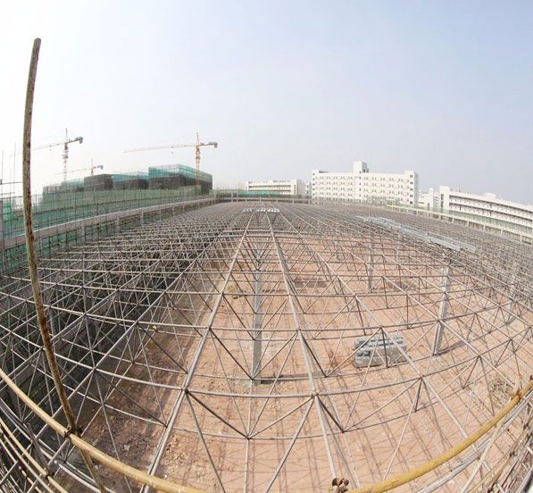 Prefab Galvanized Steel Warehouse Roof With Space Frame Design