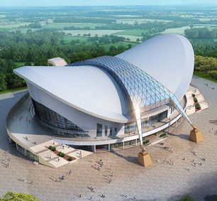 Prefab stadium construction with steel structure design