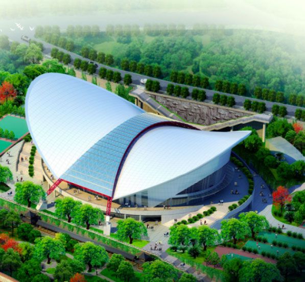 Prefab stadium construction with steel structure design