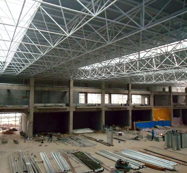 Railway /Train Station Waiting Hall Space Frame Roof Structure Design