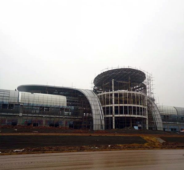 Railway /Train Station Waiting Hall Space Frame Roof Structure Design