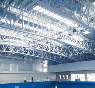 Prefab Light Steel Roof Trusses System For Indoor Stadium Design
