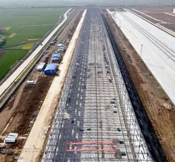 Closed Coal Storage Yard of A Bulk Coal Distribution Center in Railway Logistics Park