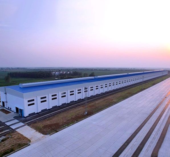 Closed Coal Storage Yard of A Bulk Coal Distribution Center in Railway Logistics Park